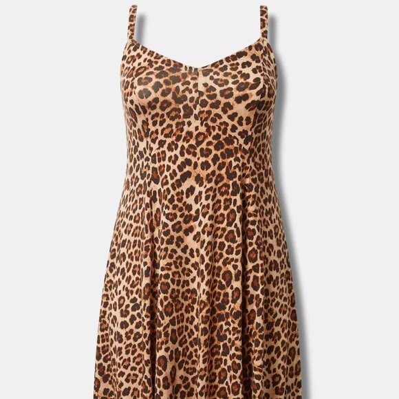 ❤NWT VINTAGE TORRID MINI TANK DRESS - LEOPARD ANIMAL PRINT - SUPER SOFT SIZE 2X - Picture 8 of 11